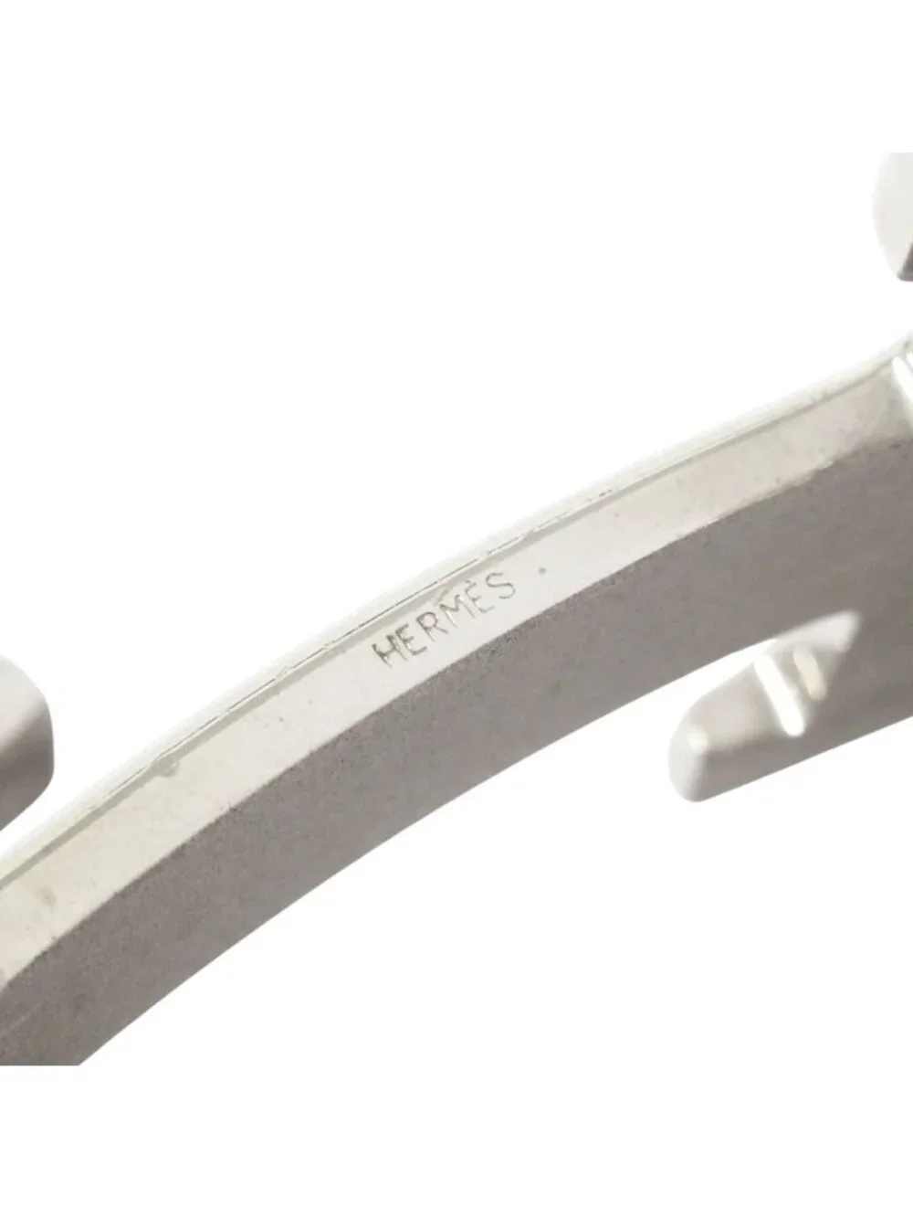 Hermes Logo Belt Buckle Silver
